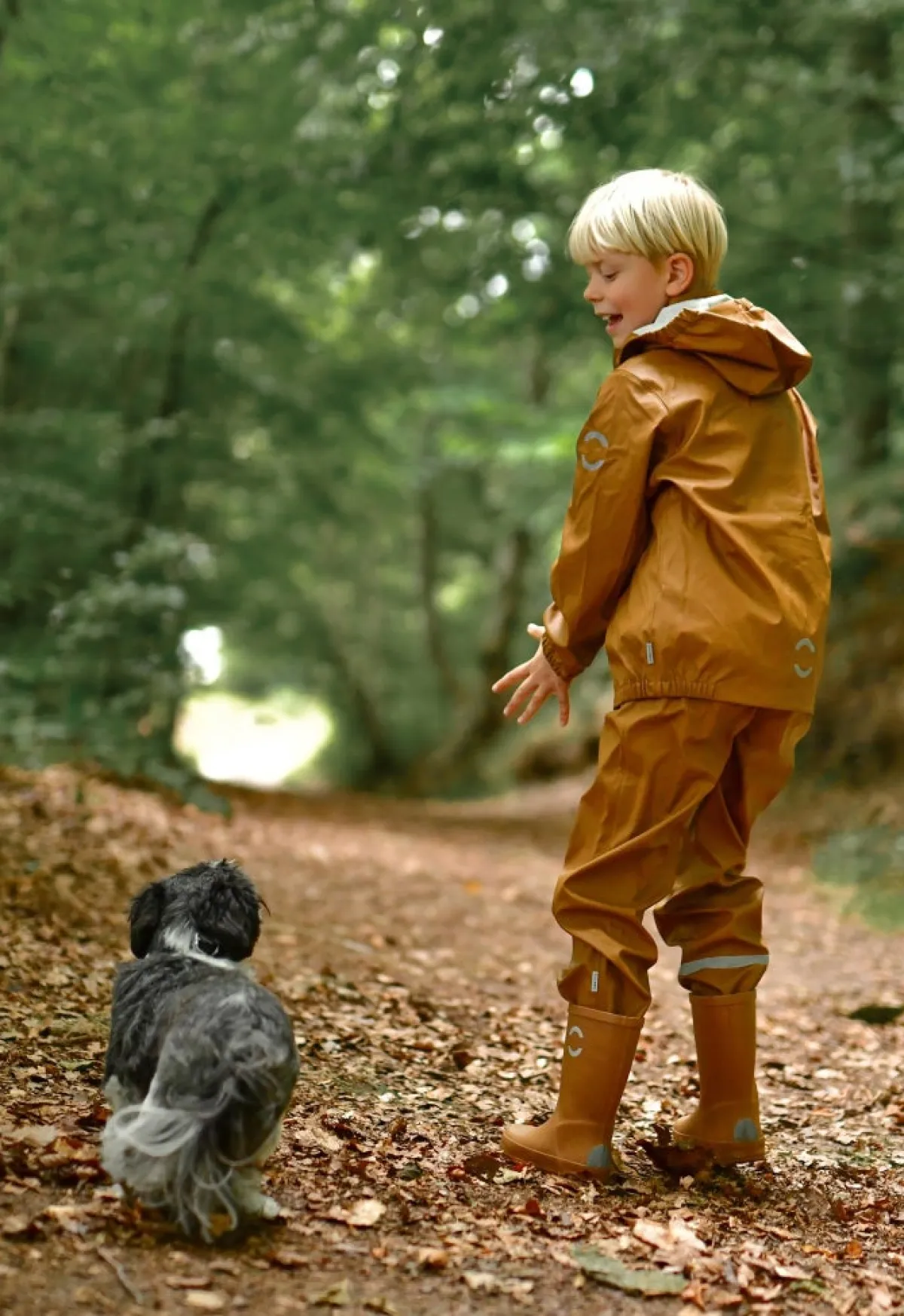 Børn MikkLine Regntøj-Mikk-Line Regnsæt med Seler, Rubber