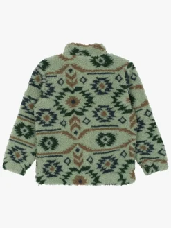 Børn MikkLine Fleecetøj-Mikk-Line Teddy-jakke, Balsam Green