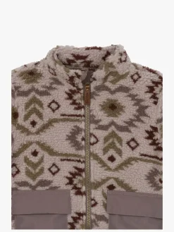 Børn MikkLine Fleecetøj-Mikk-Line Teddy-jakke, Cloud Gray