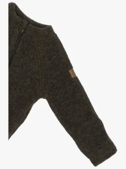 Børn MikkLine Heldragter|Uldtøj-Mikk-Line Ulddragt Merino, Dark Brown Melange