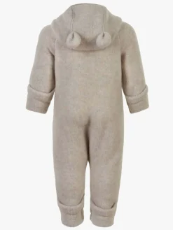 Heldragter|Uldtøj|MikkLine Mikk-Line Ulddragt Merinould med Ører, Melange Offwhite