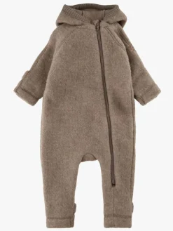 Børn MikkLine Heldragter|Uldtøj-Mikk-Line Ulddragt Merinould med Ører, Melange Denver