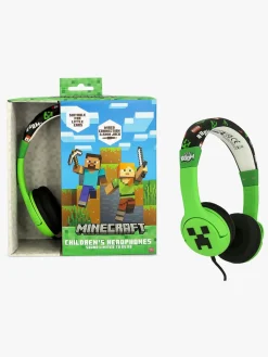 Elektronik & Media|OTLTechnologies Minecraft Høretelefoner med Ører 85dB Creeper Grøn