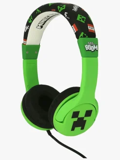 Elektronik & Media|OTLTechnologies Minecraft Høretelefoner med Ører 85dB Creeper Grøn