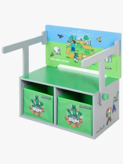 Børn Minecraft Børnemøbler-Sammenklappeligt Opbevaringsbænk med Bord, Multi