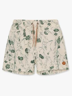 Børn MiniATure Uv & Strand-MINI A TURE Maki Badeshorts, Print Green Bay