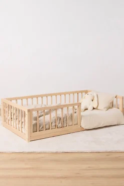 Børnesenge & Tilbehør|Minitude DYLAN Juniorseng inkl. BabyMatex Madras Softi Plus 70x140, Natur