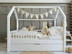 Børn Minitude Børnesenge & Tilbehør-FINN Juniorseng 80x160, Hvid