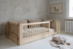 Børnesenge & Tilbehør|Minitude JULIAN Junior-/Montessori-seng 100x200, Natur