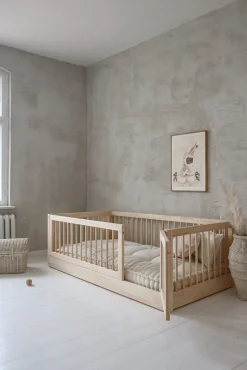 Børnesenge & Tilbehør|Minitude JULIAN Junior-/Montessori-seng 100x200, Natur