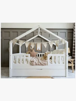 Børnesenge & Tilbehør|Minitude Juniorseng CALEB 70x140, Hvid