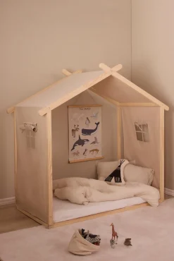 Børn Minitude Børnesenge & Tilbehør-LEVI Juniorseng inkl. BabyMatex Madras Carpathia 70x140, Natur