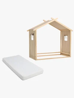 Børn Minitude Børnesenge & Tilbehør-LEVI Juniorseng inkl. BabyMatex Madras Carpathia 70x140, Natur