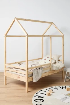 Børnesenge & Tilbehør|Minitude Nordic Jax Juniorseng med BabyMatex Madras Carpathia 70x140, Natur