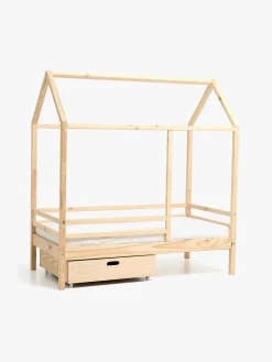 Børnesenge & Tilbehør|Minitude Nordic Juniorseng 70x140 Jax Inkl. Madras Softi & Skuffe, Natur