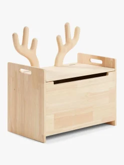 Børnemøbler|Minitude Nordic LEO Opbevaringsbænk, Natur Brun
