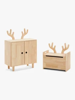 Børnemøbler|Minitude Nordic LEO Opbevaringsbænk, Natur Brun