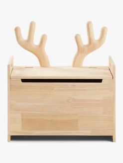 Børnemøbler|Minitude Nordic LEO Opbevaringsbænk, Natur Brun