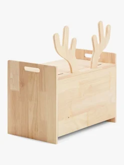 Børnemøbler|Minitude Nordic LEO Opbevaringsbænk, Natur Brun