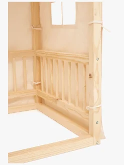 Børnesenge & Tilbehør|Minitude Nordic Mason Husseng 70x160 + Sengehimmel, Natur