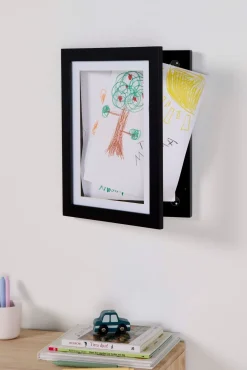 Børn Minitude Interiør-OLIVER Åbningsbar Ramme A4 2-pak 100 Sider, Sort