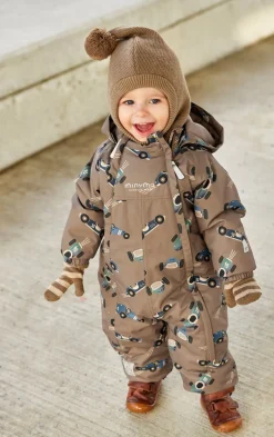 Børn Minymo Tilbehør|Uldtøj-Elefanthue Uldblanding, Caribou