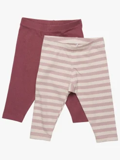 Børn Minymo Underdele-Leggings 2-pak, Violet Ice