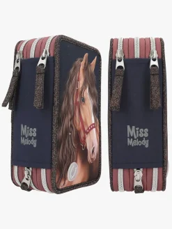 Kreativt Legetøj|MissMelody Miss Melody Tredelt Penalhus med LED-lys Glitter Horse