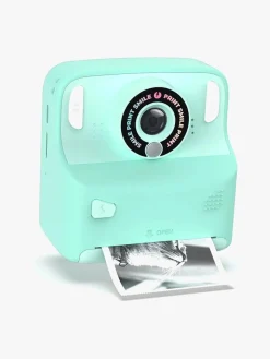 Elektronik & Media|MOB Pixiprint Polaroidkamera med Spil, Turkis Blå