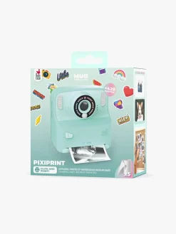 Elektronik & Media|MOB Pixiprint Polaroidkamera med Spil, Turkis Blå
