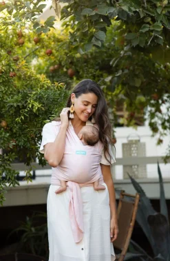 Bæreseler, Strækvikler & Bærestole|Moby Classic Vikle Rose Quartz Lyserød