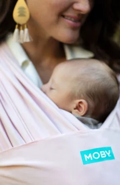 Bæreseler, Strækvikler & Bærestole|Moby Classic Vikle Rose Quartz Lyserød