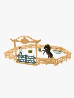 Legetøjsfigurer|Mojo Western Ranch Corral Hestefold med Hest 14 Dele