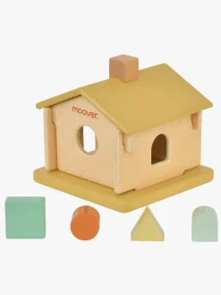 Trælegetøj|MooverToys Moover Toys IQ Puttekasse Hus, Brun