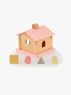 MooverToys Trælegetøj-Moover Toys IQ Puttekasse Hus, Pink