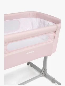 Børnesenge & Tilbehør|Moweo ALEX Bedside Crib, Pink Lyserød