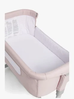 Børnesenge & Tilbehør|Moweo ALEX Bedside Crib, Pink Lyserød