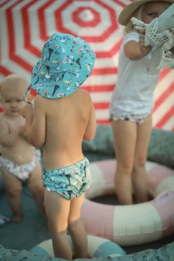 Uv & Strand|Mumin Mumitroldene UV-Sæt Badeble og Solhat, Blå