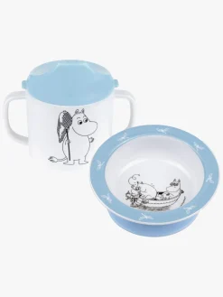 Spisetid|Mumin Mumitroldene Vand & Bad Spisesæt 2 Dele, Blå Blå/Hvid