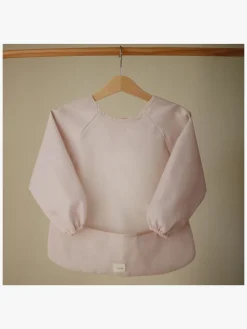 Spisetid|Mushie  Langærmet Hagesmæk, Blush Lyserød