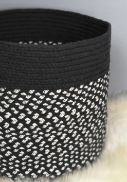 Opbevaring|Nattiot Opbevaringskurv, Sort/Hvid