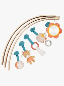 Nattou Babylegetøj-Mila, Zoë & Lana Aktivitetscenter med Træbuer