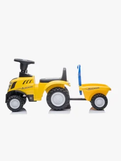 Pedal- & Gåbiler|NewHolland New Holland Gåbil med Trailer, Gul