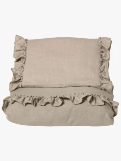 Børn NGBaby Sengetøj-NG Baby Sengesæt Mood Ruffles 100x130 Tremmeseng, Natur