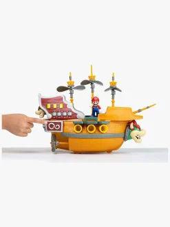 SuperMario Legetøjsfigurer-Nintendo Super Mario Bowsers Skib Deluxe Legesæt
