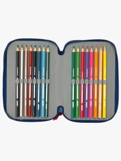 SuperMario Kreativt Legetøj-Nintendo Super Mario Penalhus med 3 Rum, Rød/Blå