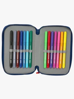 SuperMario Kreativt Legetøj-Nintendo Super Mario Penalhus med 3 Rum, Rød/Blå