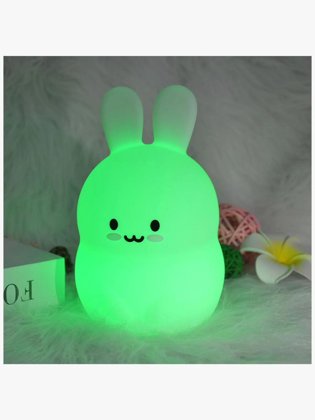 Børn Nitelite Lamper & Belysning-Natlampe Kanin, Hvid
