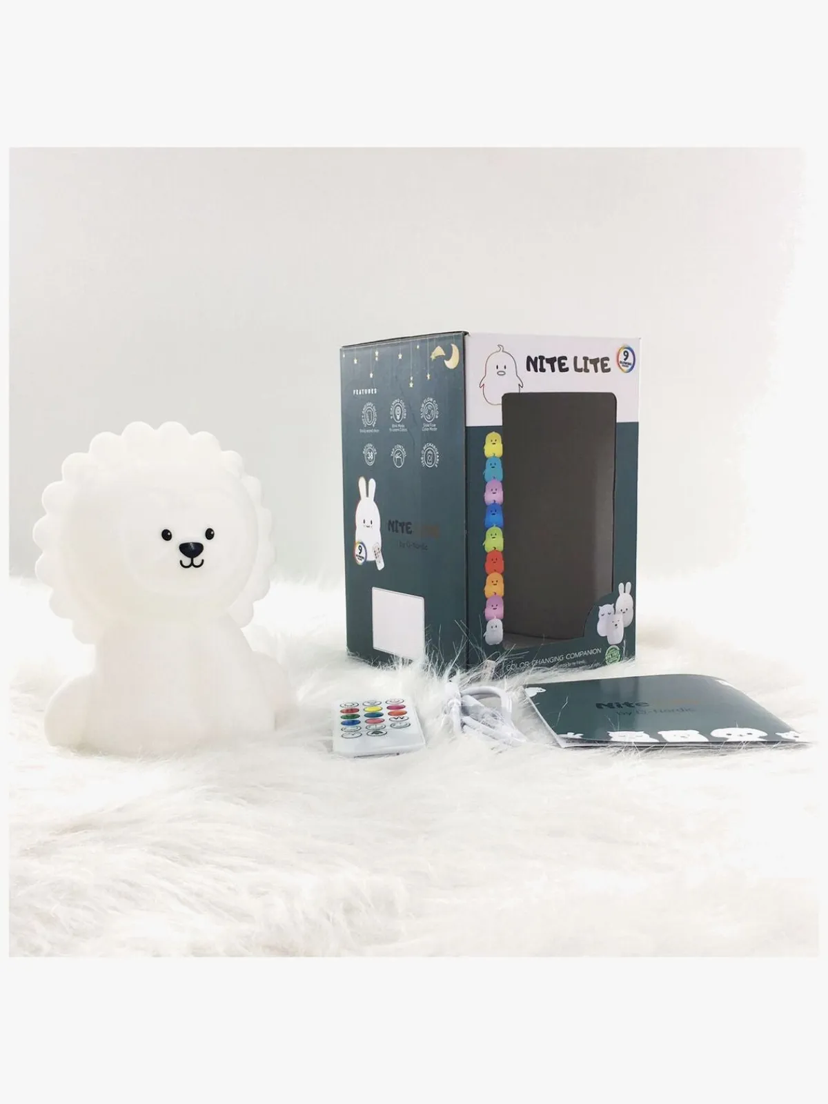 Børn Nitelite Lamper & Belysning-Natlampe Løve, Hvid