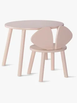 Børnemøbler|Nofred Stol og Bord, Lyserød Lyserød
